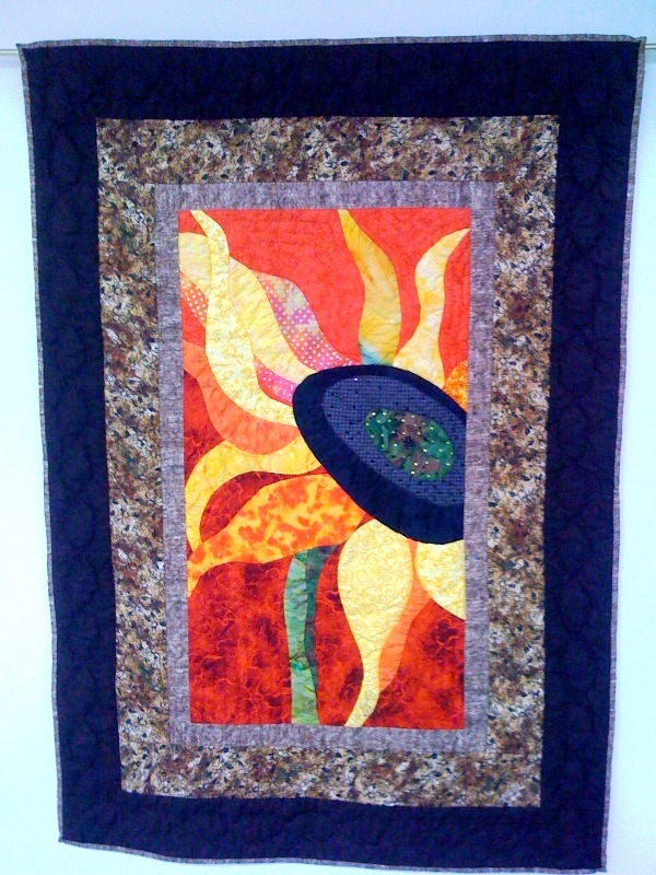 Sassy Sunflower, 36 x 50 inches, by O.V. Brantley, 2008. For sale at www.ovbrant.etsy.com.